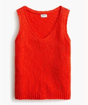 J. Crew V-Neck Beach Sweater-Tank Small